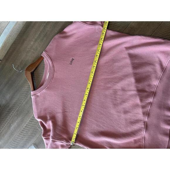 Sundry for Evereve Mauve “Love” Crew Neck Pullover w/ Side Zipper size XS/S (0) - Picture 9 of 11